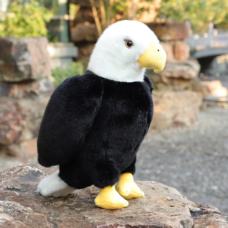 25cm Simulation Stuffed Animal Cute Birds Parrots Toucan Eagle Peacock Plushies Owl Toy Educational Gift For Kids