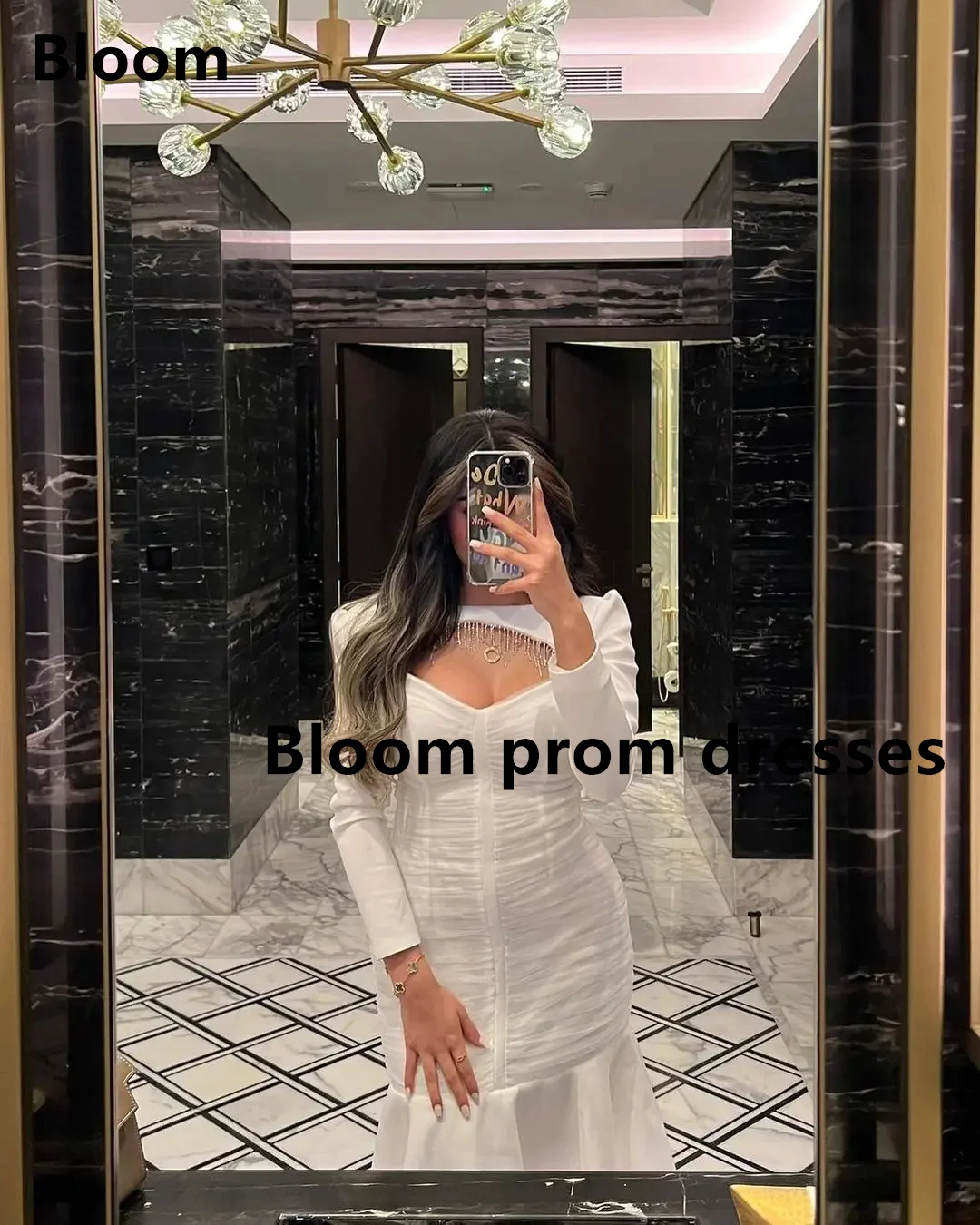 Cut-Out Short Prom Dresses 2024 Knee-length Long Sleeves Tassels Ruffle Formal Dress Elegant Party Dresses For Women 2024