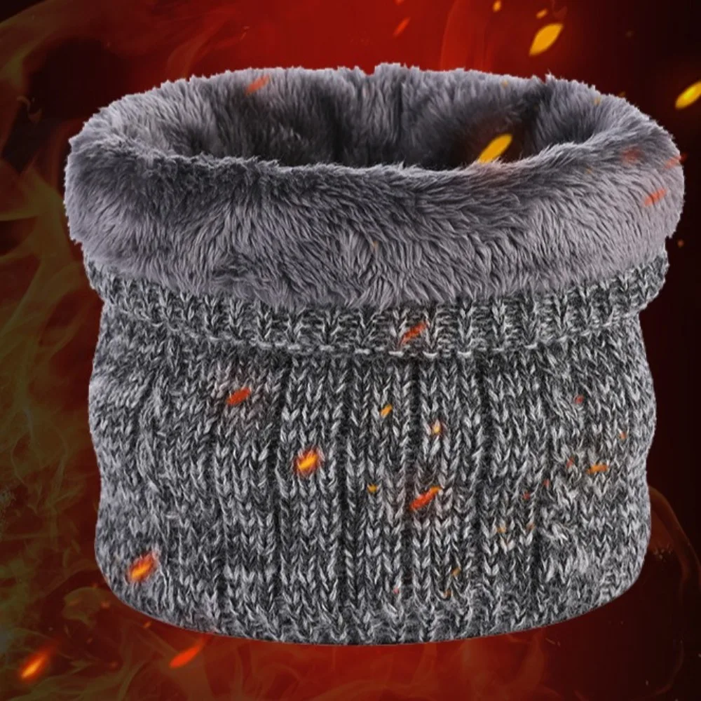 

Высококачественный вязаный шарф на флисовой подкладке, двухслойный теплый шарф для шеи, зимние гетры с мягким воротником, шарф, маска для верховой езды для женщин/мужчин