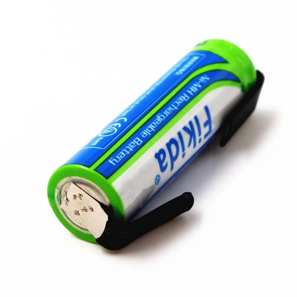 100% AA Akku 1,2 V 3000mAh NiMH 14430 Batterie mit Solder Pins für DIY Elektrische Rasierer Zahnbürste Spielzeug