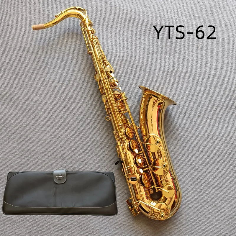 

Japan Saxofón Tenor Bb, laca dorada, YTS-62, instrumento Musical de latón amarillo, profesional, con funda, accesorios