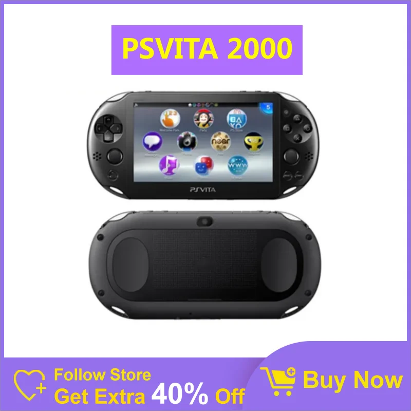 Original PSVITA 2000/PSV2000 console handheld game console comes with 32GB/64GB/128GB memory card and free games/Rich colors