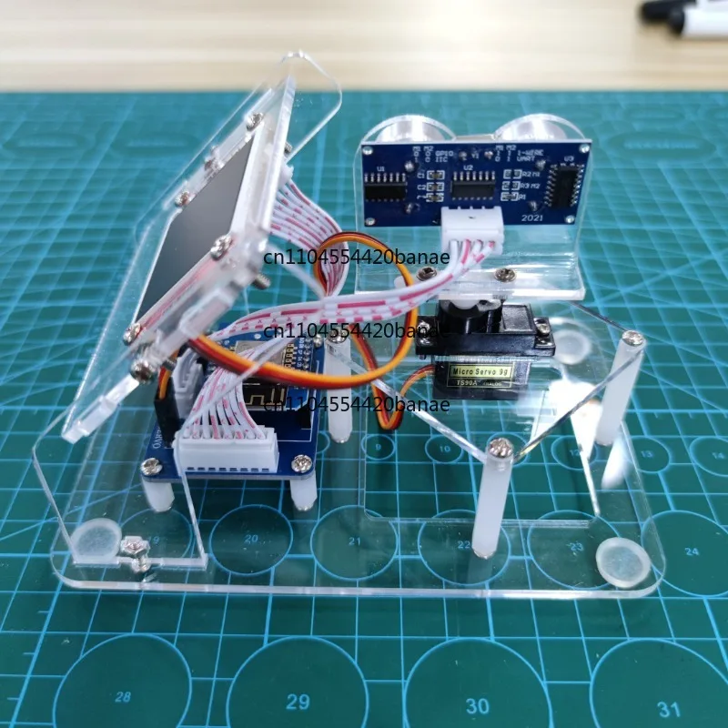 Ultrasonic radar scanning student technology production DIY creative toys handmade children's programming detection machine