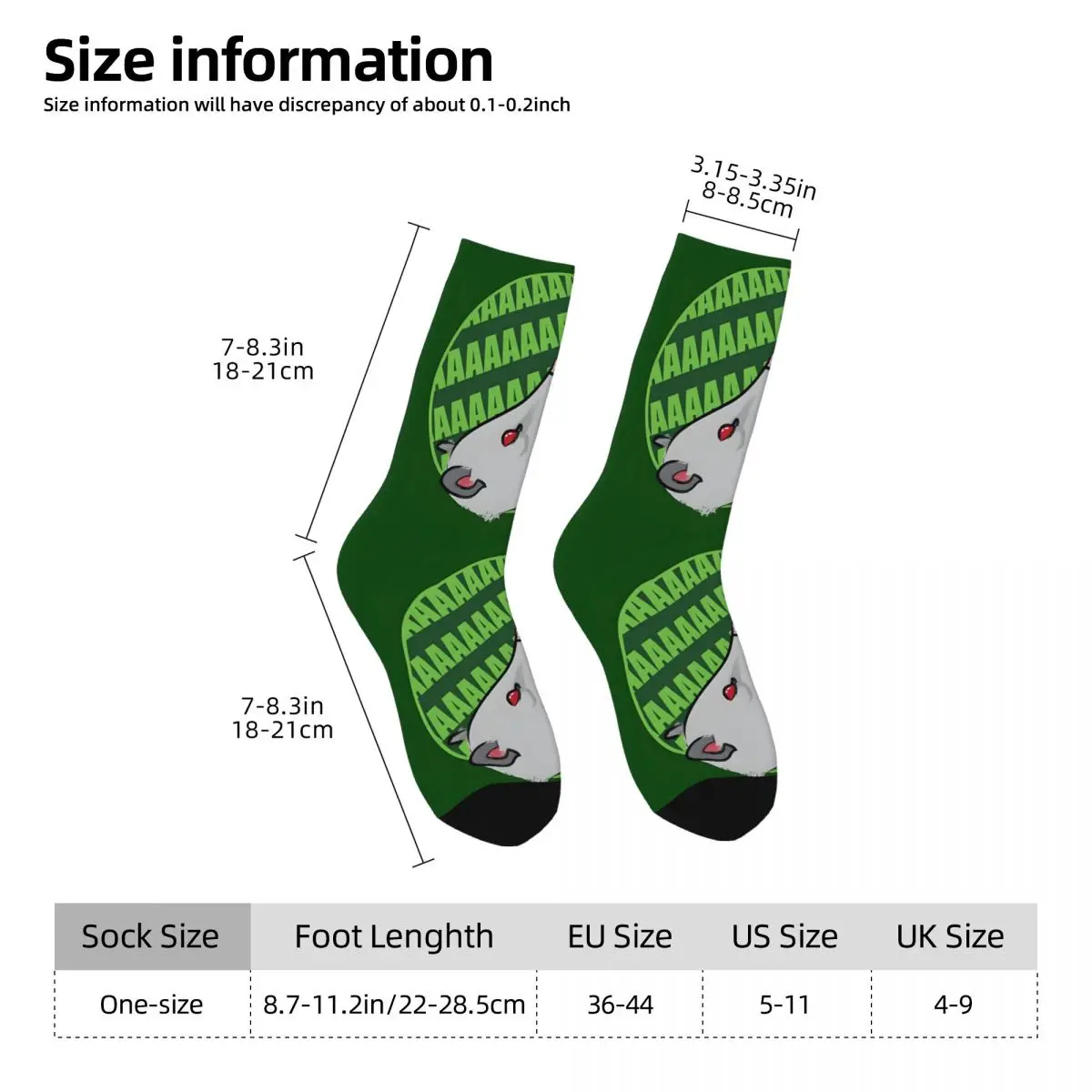 Yell Possum Green Men Women Socks Outdoor Novelty Spring Summer Autumn Winter Stockings Gift