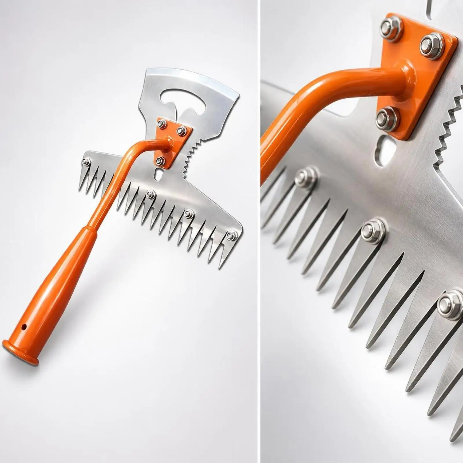 2-in-1 Garden Hoe with Rake | Heat-Treated Steel Head, Detachable Handle Design, Garden Hoe and Rake, for Vegetable Patches