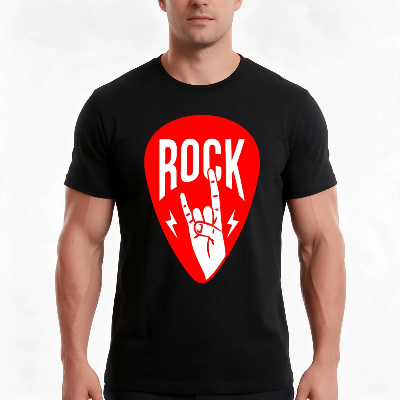 rock music T-Shirt, Summer Casual Cotton Tee, Oversized Streetwear Tops, Vintage Graphic Print, Loose Fit Short Sleeve