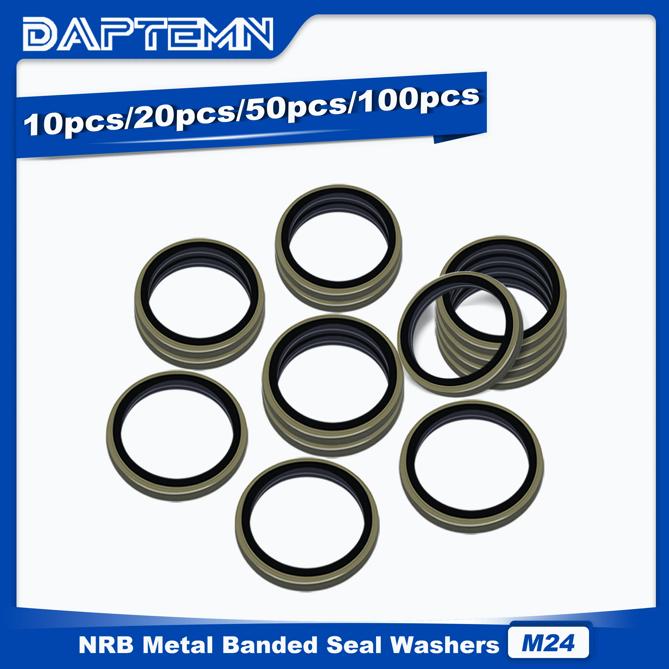 

Bonded Seal Washer, NBR Metric Metal Automotive Sealing Washers, M24 Self-Centred Sealing Rubber Gasket 10PCS 20PCS 50PCS 100PCS