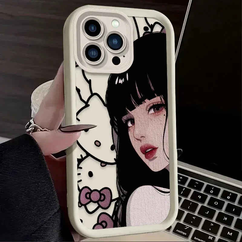 Hello Kitty Tomie Kawakamis Phone Case For Xiaomi Mi 14 11 Lite 12T POCO M6 F4 F5 X3 X4 X5 GT 5G Soft TPU Back Cover