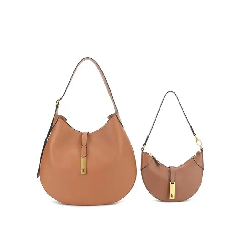 

Saddle Bag Design Leather oulder Bag Women's Underarm Bag Frosted Cowhide Real Leather ID ow Crystal Bag Size