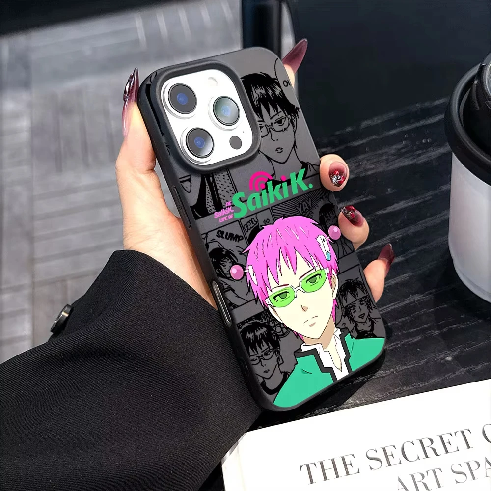 الفاخرة أنيمي S-Saiki K-Kusuo جراب هاتف آيفون 17 الهواء 16 برو ماكس 15 14 زائد 13 12 Mini 11 Pro للصدمات سيليكون الغطاء الخلفي