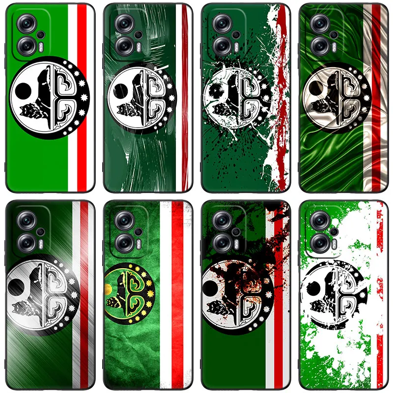 Chechnya Flag Black Phone Case For Xiaomi Mi POCO X4 X3 NFC X2 F4 F3 GT 5G C3 C31 C40 F1 M5 M5S M4 M3 M2 F2 Pro Cover