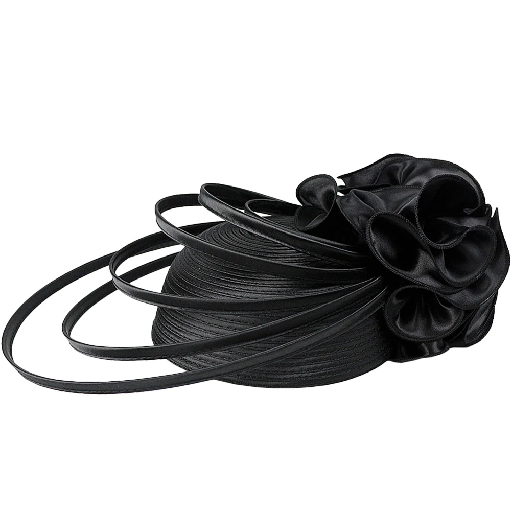 

Exaggerated Top Hat Fascinator Women Party Wedding Black Big Headband Tea Hat Headdress ABS Polyester Durable Lightweight