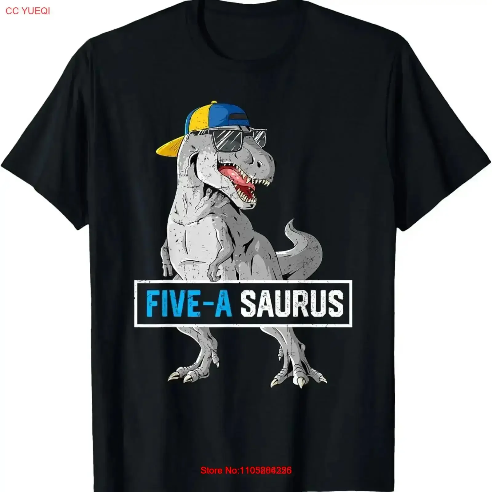 5 Years Old Dinosaur 5th Birthday T Rex Dino Five Saurus Shirt vintage Washed Casual Breathable Top For Everyday Wear Stylish