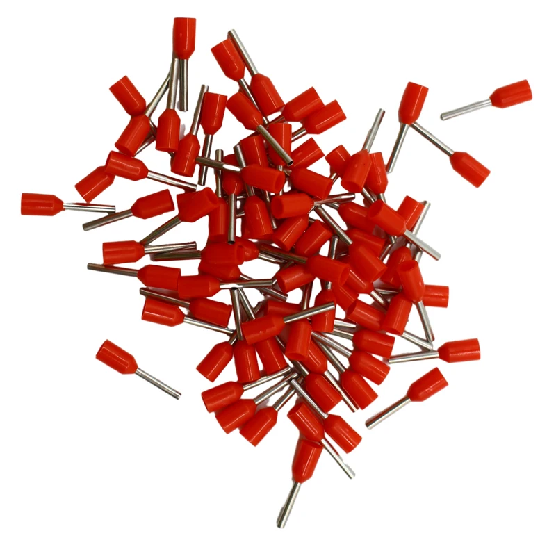 Immagine 4: 100 pz connettore del cavo elettrico connettori a crimpare connettore terminale del cavo terminali del cavo End Crimps assortimento isolato