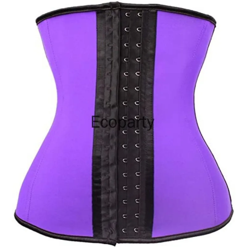 XXS XS Women Latex Corset Waist Control Corset and Bustier 9 Steel Bone Underbust Waist Trainer Corset Slimming Shaper Corselet - view 6