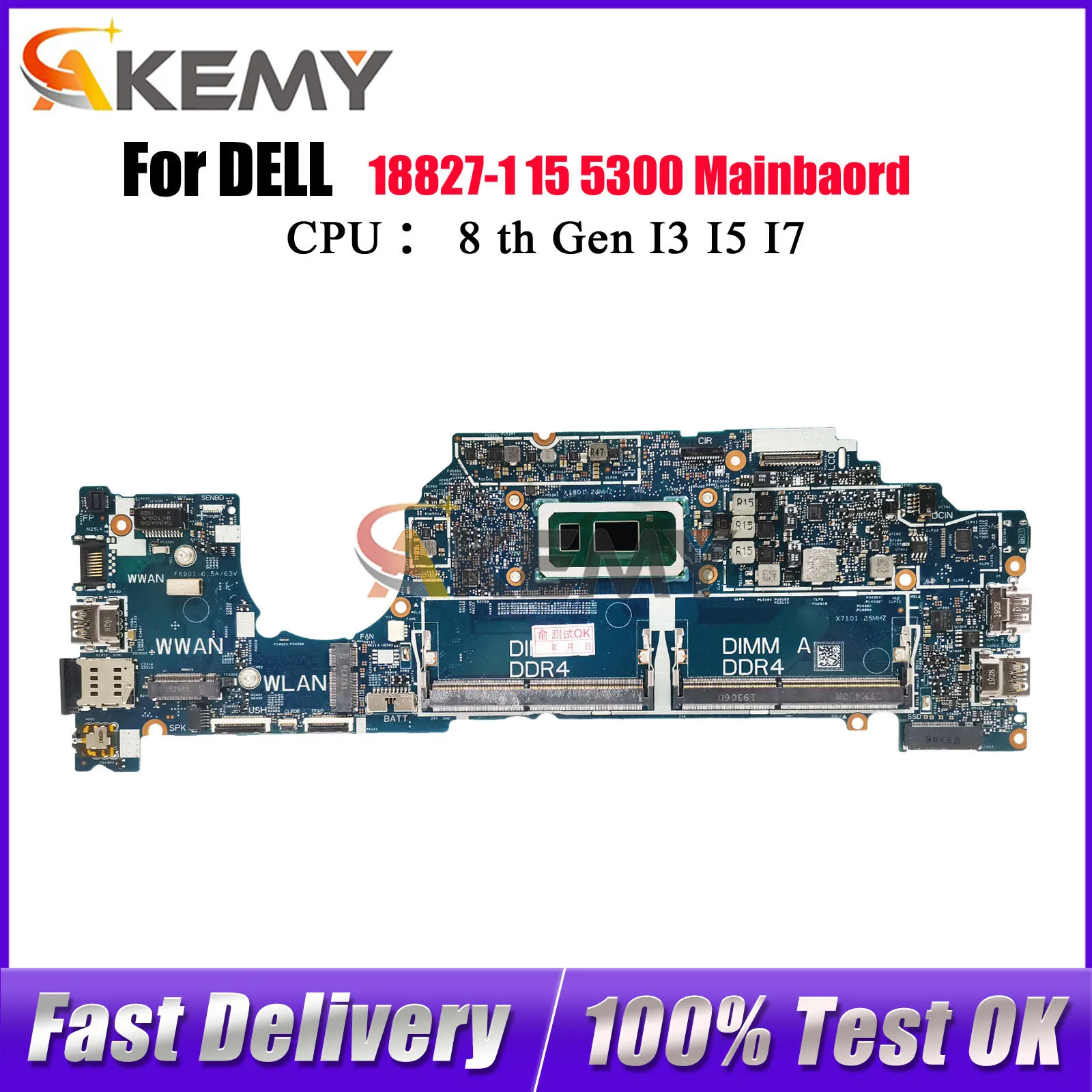 

Для DELL Latitude 5300 с материнской платой процессора i5 i7 18827-1 CN-05N31T 0RK2CY 05KRX2 DDR4 100% полностью протестировано