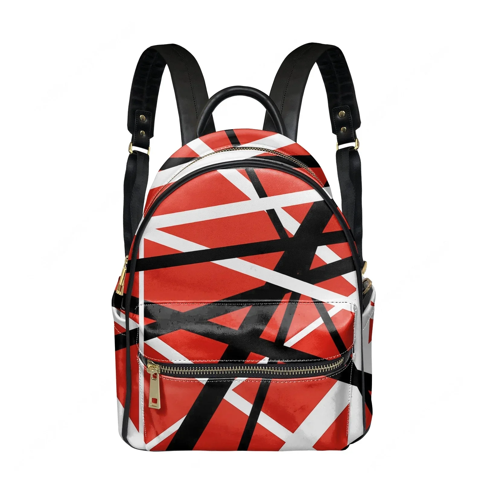 

Van Evh 5150 Stripes Halen Rock Band Backpack Womens Men Personalized Double Shoulder Bag Business Travel Bookbag Gift Daypack