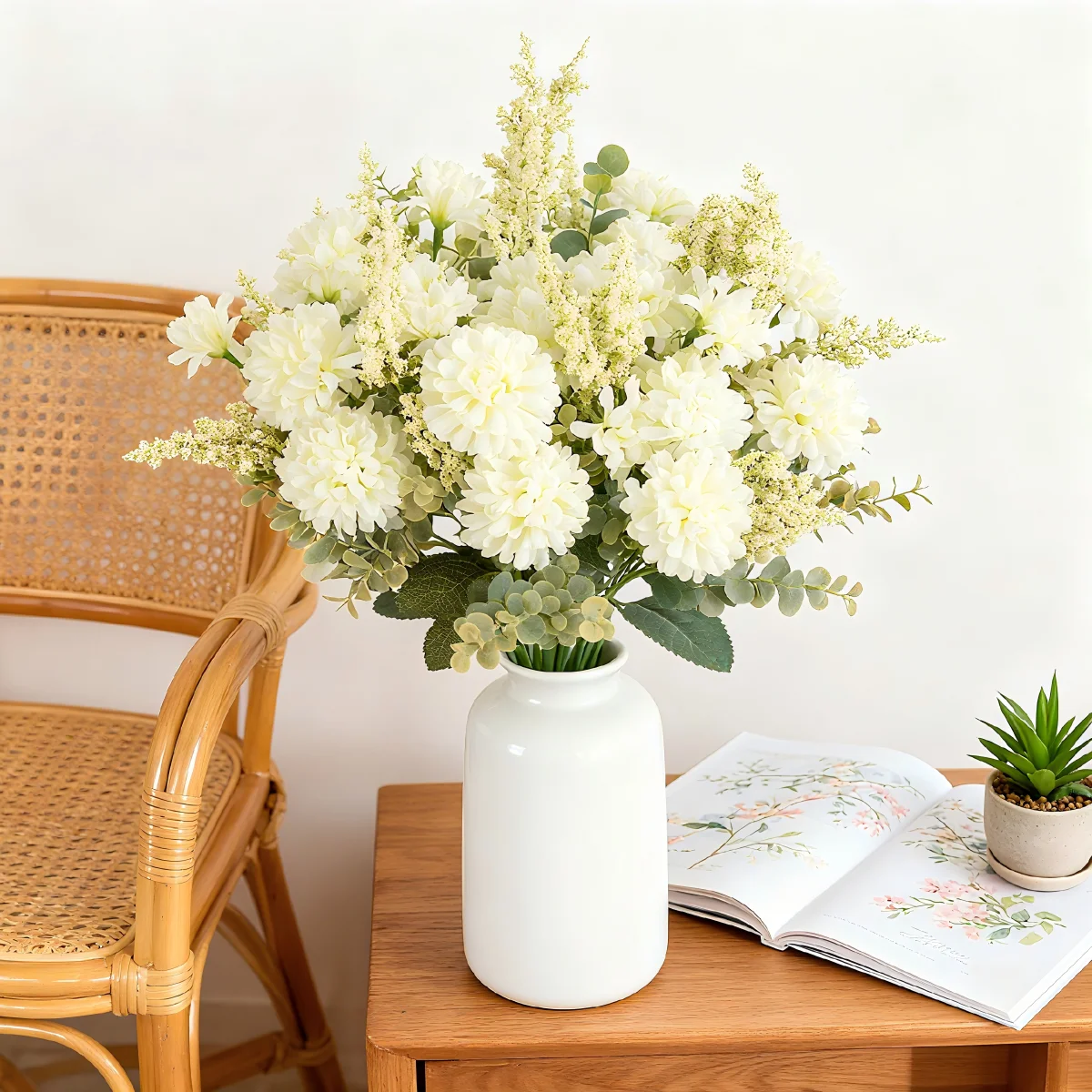 1PC Künstliche Blumen Lavendel Seide Ball Chrysantheme Wohnkultur Hochzeit Esstisch Mittelstücke Gefälschte Pflanzen Brautsträuße