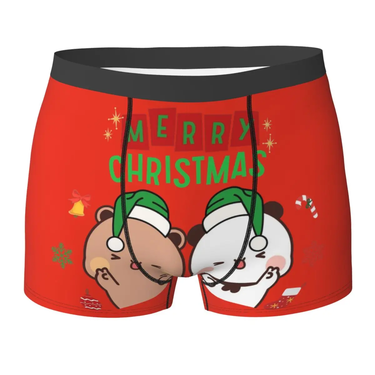 

Bubu и Dudu Merry Christmas Tree Santa, нижнее белье, мужские шорты, трусы, простые трусы, высокое качество, таможенные трусы больших размеров