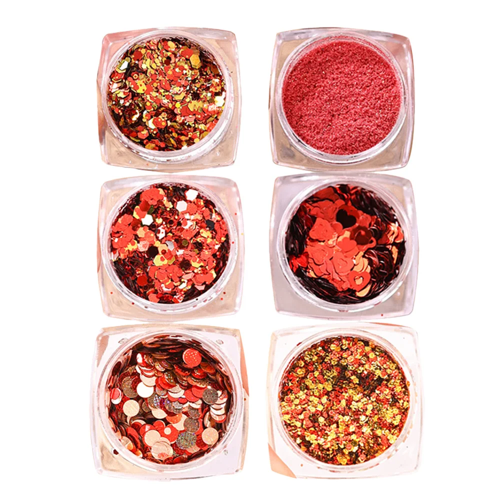 

1Set Love Nail Art Sequins Shiny Heart Glitter Flakes Cute Nail Charms for Acrylic Nails Women Festival Makeup Body Glitter