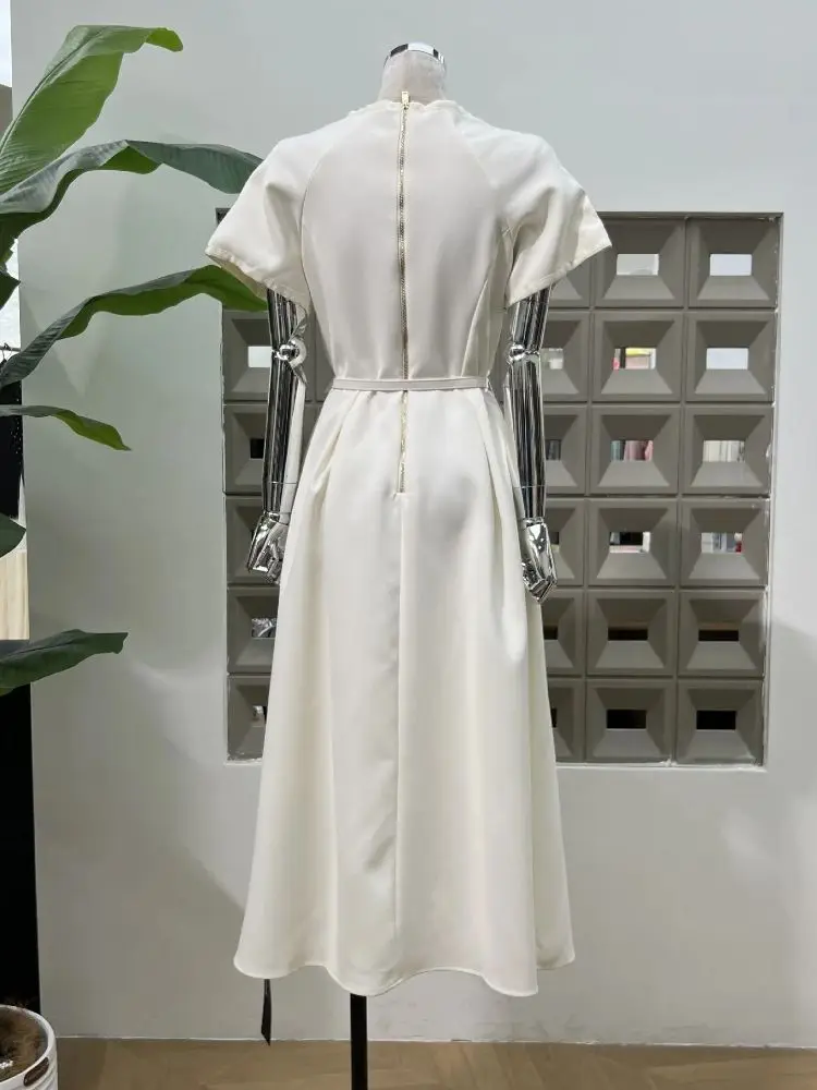 Elegante solide Kurzarm lange Kleider für Frauen O Hals Kurzarm Cocktail Abend Abendkleid Nachtclub Geburtstag Outfit