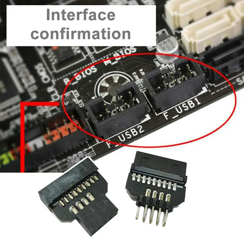 

USB2.0 9Pin to USB3.0 19pin Front Panel Connector Converter USB 3.0 19/20pin to USB 2.0 9pin Header Male To Female