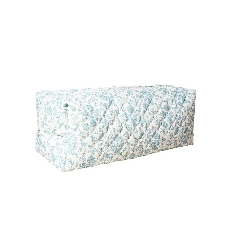 

Cotton Added Makeup Bag Large Capacity Portable Padded Cosmetic Bag with Zipper Lightweight Hair Styling Tool Organizer Travel