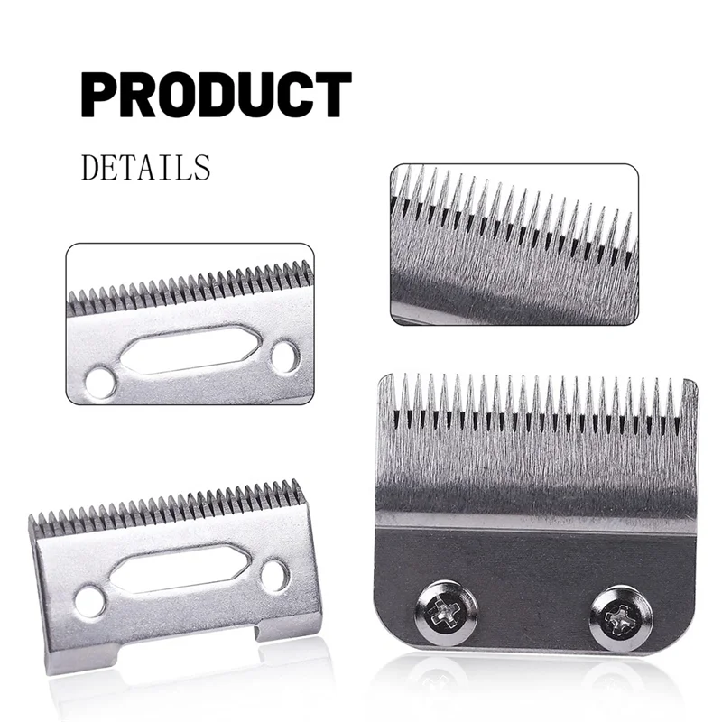 1 set di lame per tagliacapelli regolabili professionali lama di ricambio per tagliacapelli in acciaio al carbonio per Wahl 8148 Magic Clipper