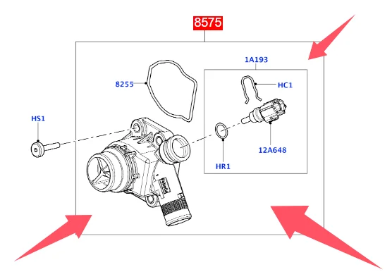 LR006071 31355151 Thermostat FOR Land Rover FREELANDER 2 2006 - 2014 3.2L L359 Volvo S60 S80 V60 V70  XC90
