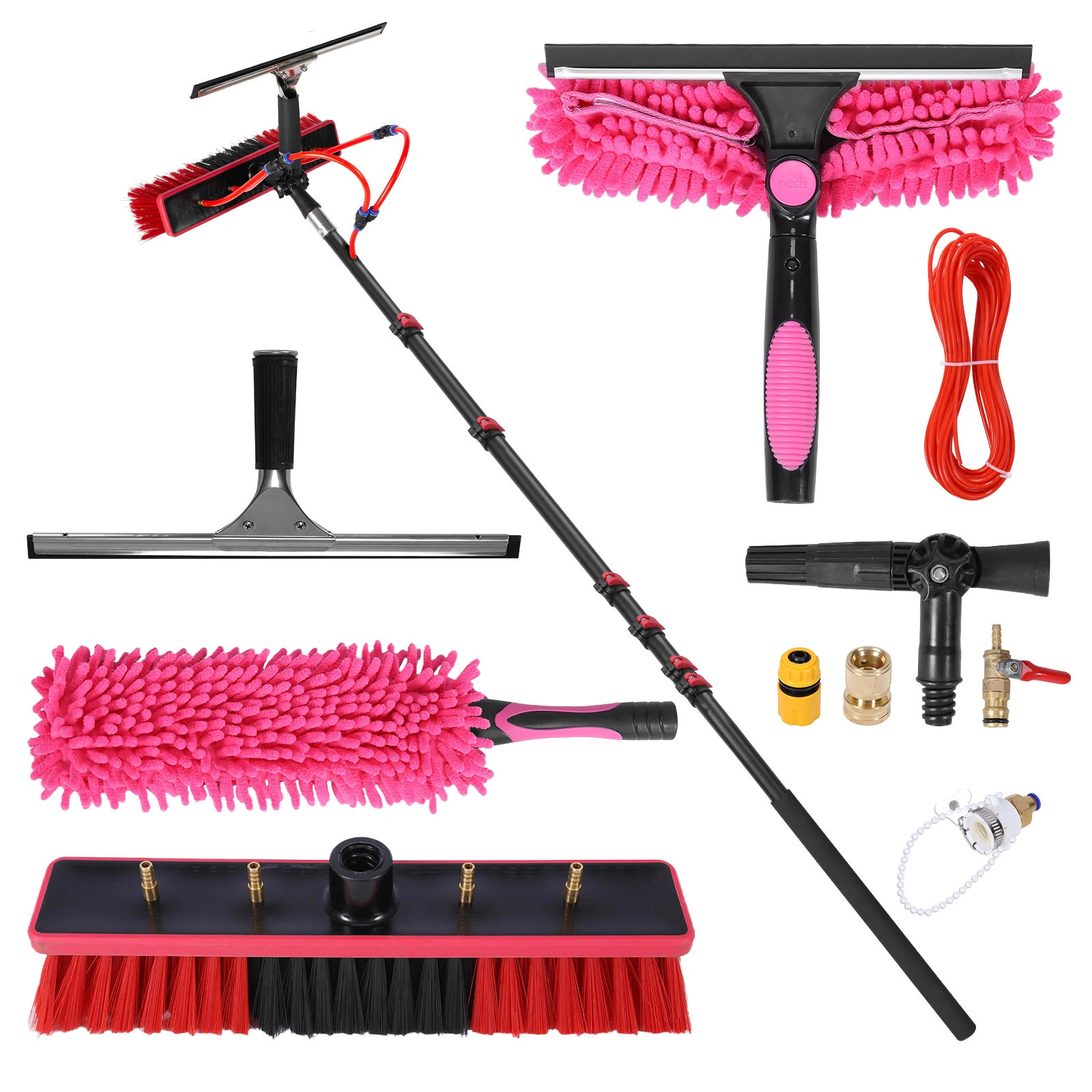 

11pcs Adjustable Solar Panel Cleaning Kit Glass Squeegee Solar Panel Cleaning Brush and Squeegee Easy To Use