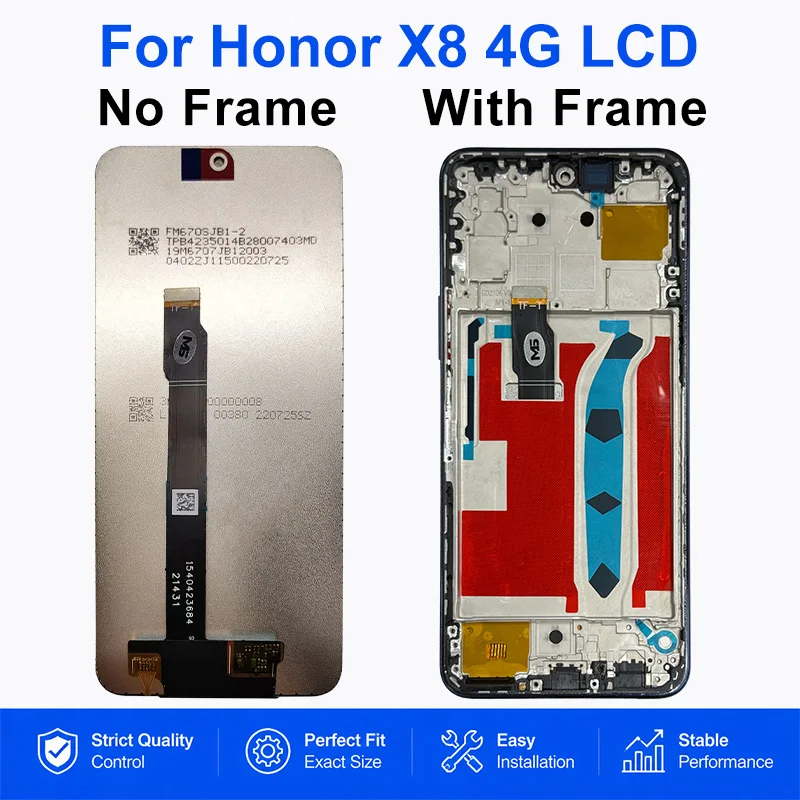 IPS For Huawei Honor X8 4G LCD X8 5G Display RKY-LX1 Touch Screen Digitizer Assembly For Honor X8A LCD X8B Screen Replace Parts