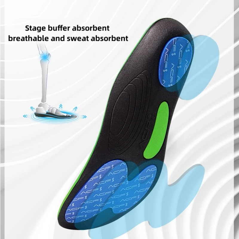 ACF Breathable Orthopedic Insole Artificial Cartilage Decompression Non-slip Thickening Cushioned Knee Shoe Sole Pads Sneakers