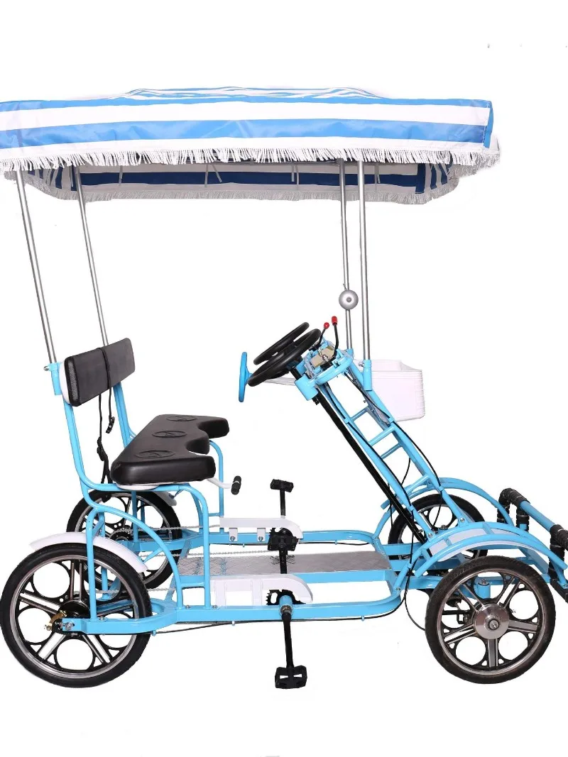 One-wheel quad bicycle double quadruple six-person attraction sightseeing rental bicycle