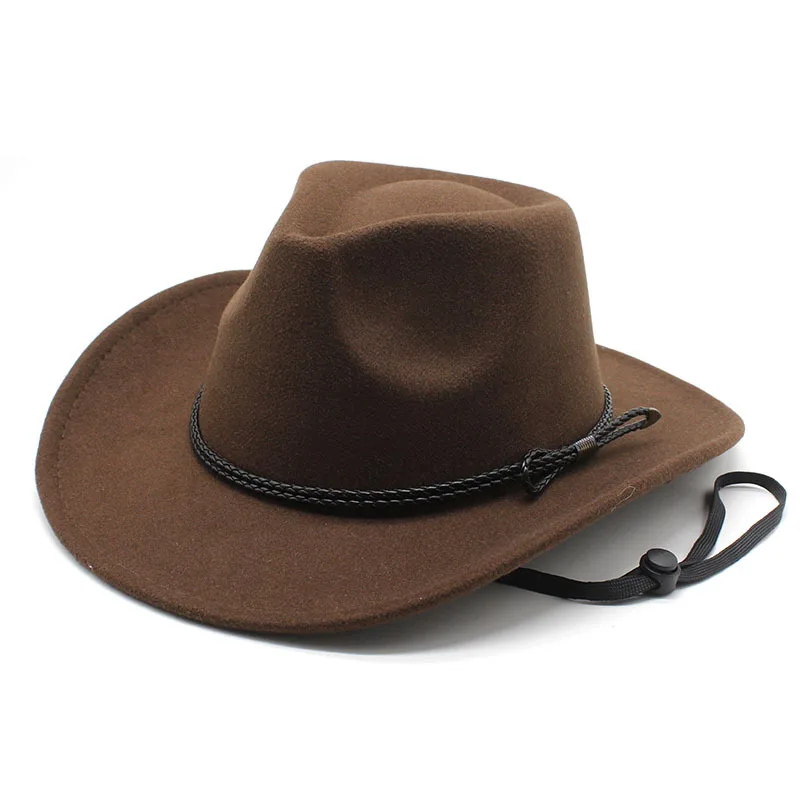 Cross Border New Arrival Wool Cowboy Hat Bowknot Men S Jazz Top Hat Hot Sale In Europe And America Autumn And Winter Hat