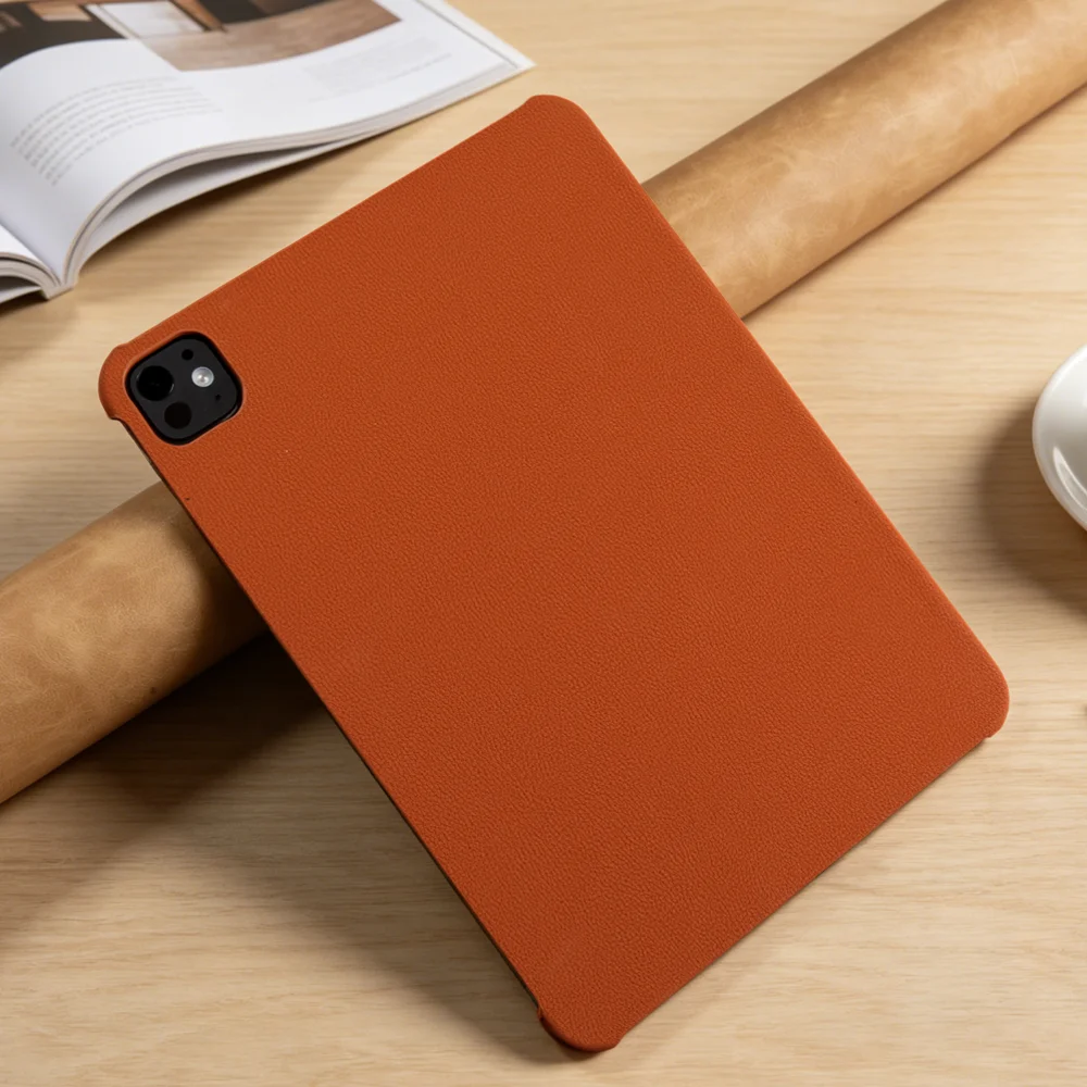 

Premium Edelweiss Leather Tablet Case For iPad Pro 11 13 Air 13 11 4/5 2026 Pro13 Pro11 Air13 Mini 6/7 A17 Pro Back Cover Case