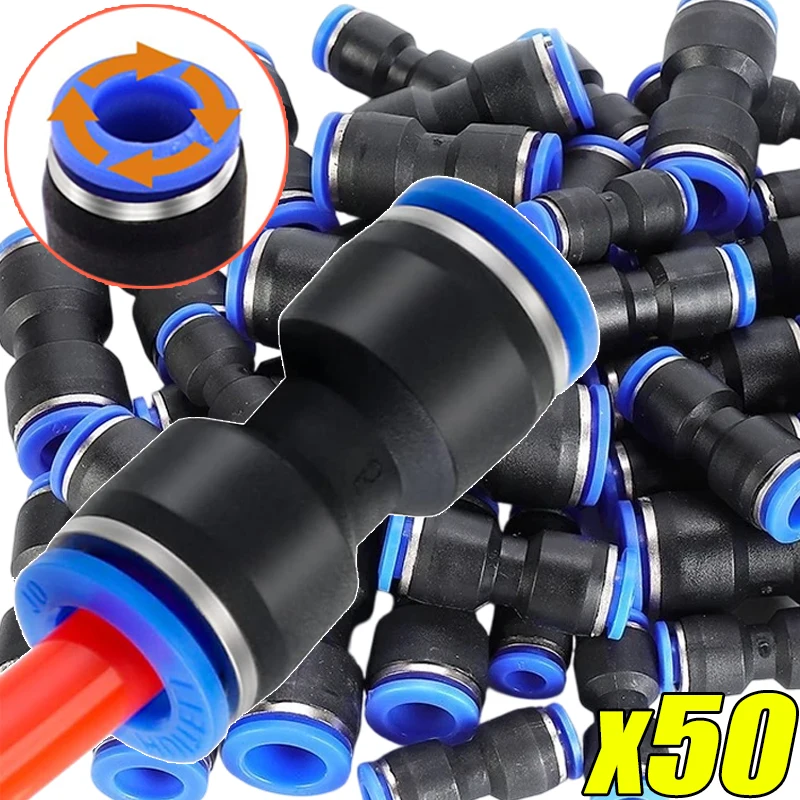 

Plastic Straight Push Connector Tube Quick Release Connect Fittings Pneumatic Connectors Air Line Hose Fittings 4mm 6mm 8mm 10mm