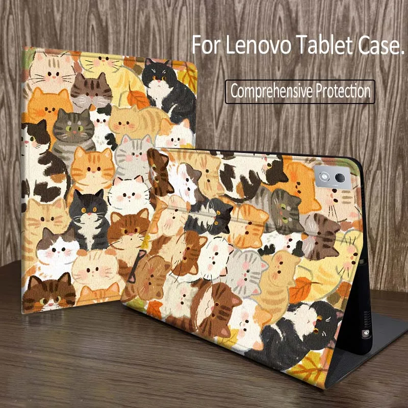 

Cute Cat Cartoon Anime For Legion Xiaoxin Pad P12 Pro Y900 GT 2023 2025 12.1 12.7 14.5 inch Tablet Case