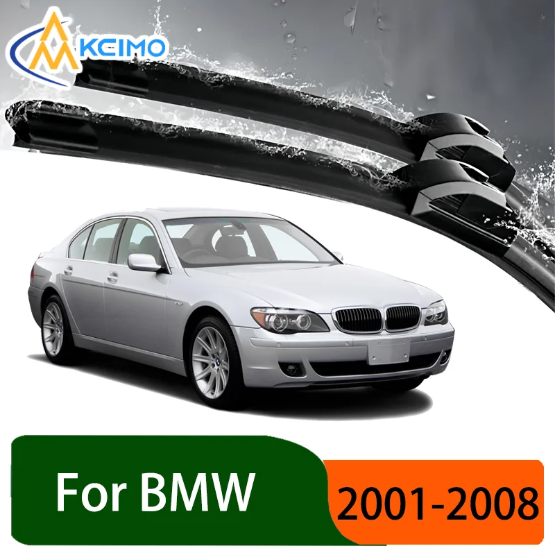 

Silent Black Front Wiper Blades Set for BMW 7 Series E65 E66 E67 2001-2008 Auto Windscreen Windshield Window Wiper Accessories