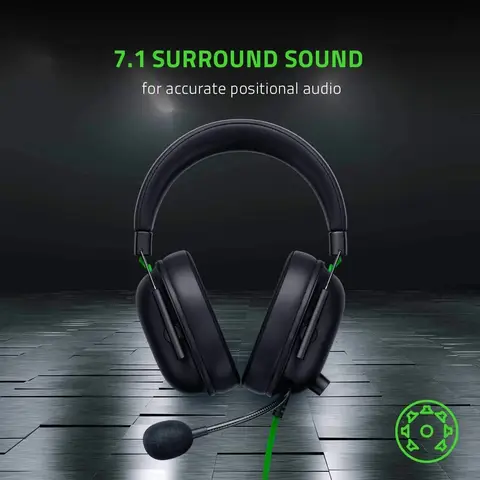 Razer BlackShark V2 X 유선 Esports 헤드셋 고급 패시브 소음 제거, 7.1 서라운드 사운드, Hyperclear 카디오이드 마이크
