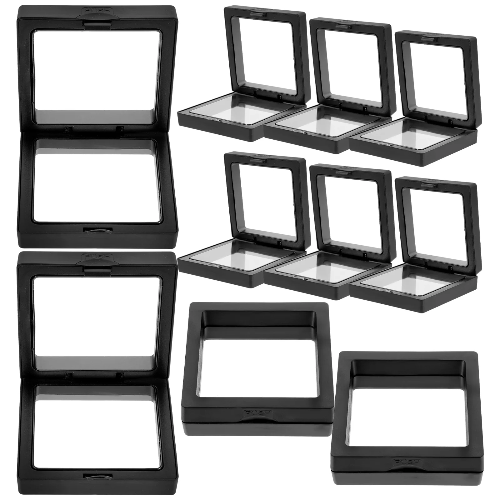 

10Pcs Jewelry Organizer Display Stand Earrings Box Clear Storage for Home and Shop Clear Jewelry Box Ring Display Stand