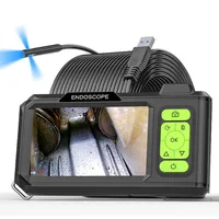 Endoscopio Industrial, pantalla IPS de 4,3 pulgadas, cámara de enfoque automático HD1080P, lente Triple doble individual, sonda USB, boroscopio de inspección de coche, LED