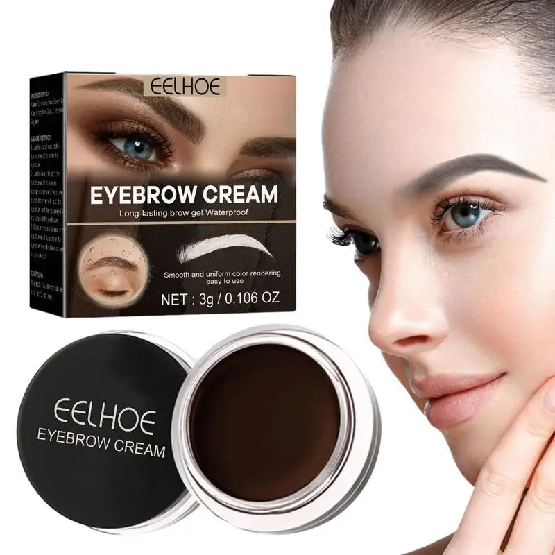 Pomada para cejas resistente al agua de alto pigmento |   Fórmula duradera a prueba de manchas |   Para cejas definidas naturales Maquillaje diario