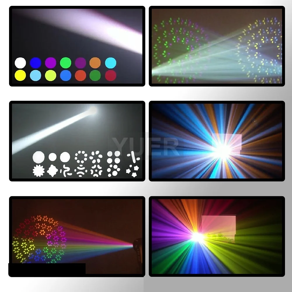 2Pcs/lot 200W LED Moving Head Light Beam Spot Wash Atomization Rainbow Effect 8+16+24 Rotating Prisms For Stage DJ Party DMX512