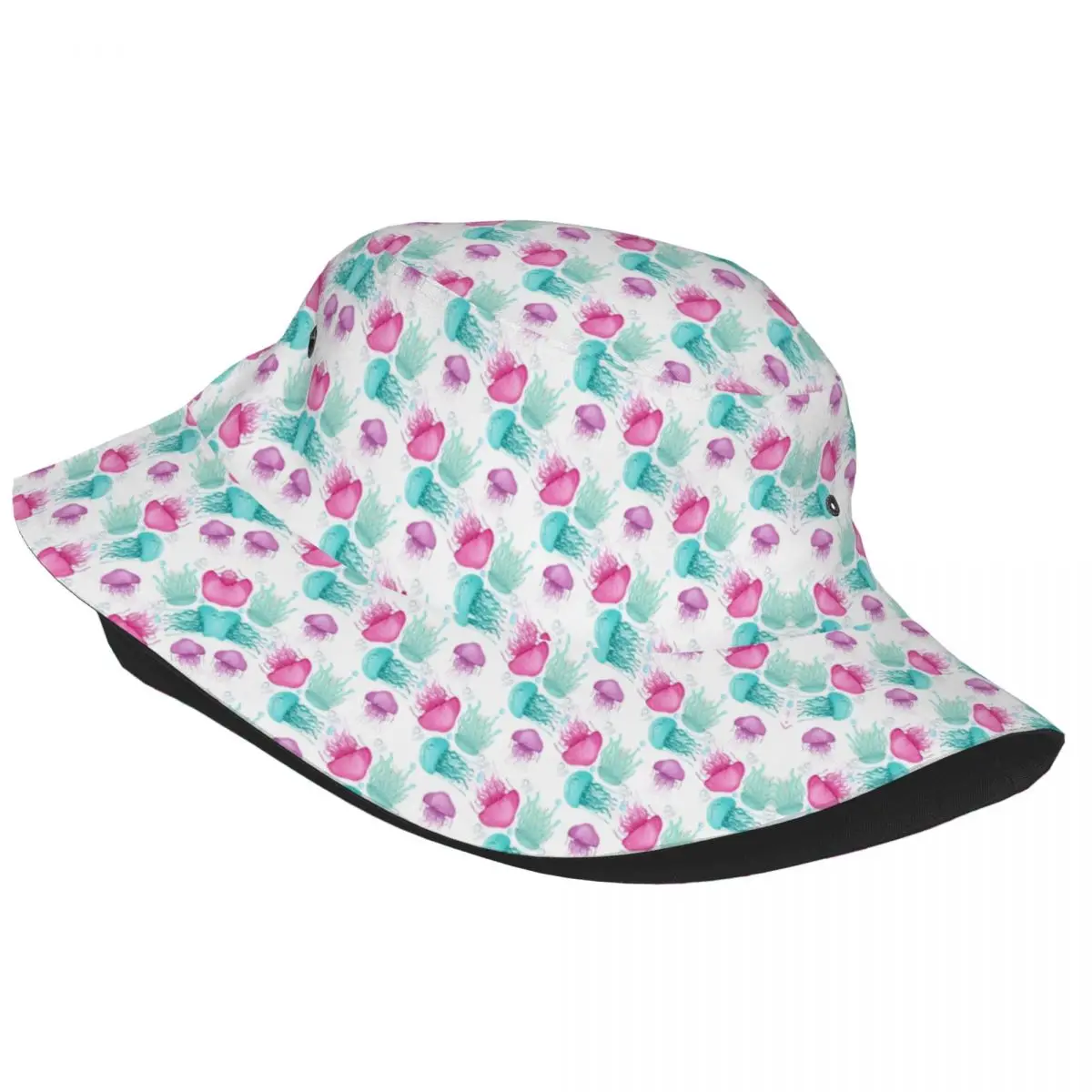 Jellyfish Watercolor Bucket Hat Men Women Unisex Fashion Summer Fisherman Cap