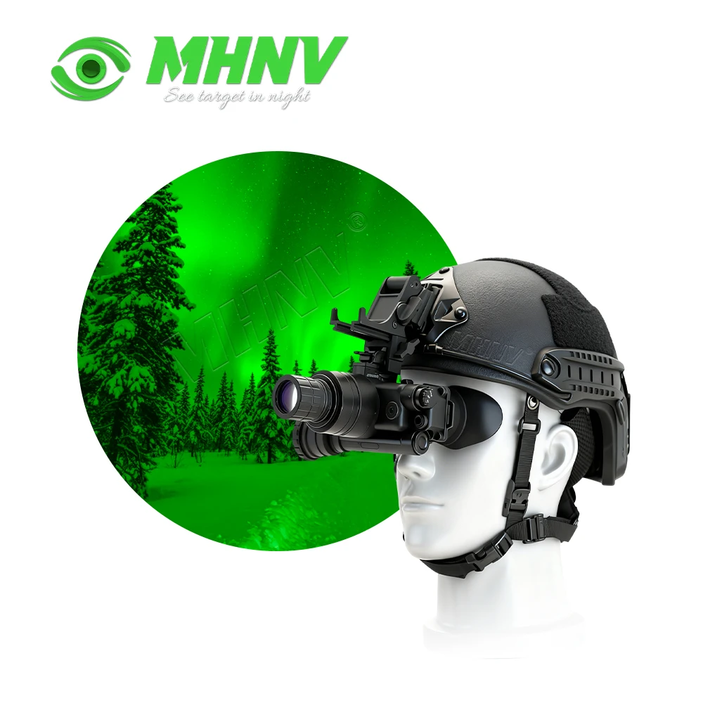 

Бинокулярные очки ночного видения MHNV FOV40 FOM1300 GEN 2 с зеленым фосфором, без автоматической регулировки, PVS-7, устройство ночного видения NVG
