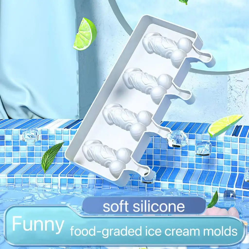 2023 Funny Soft Silicone Ice Cream Mold Ice Cube Tray Chocolate Cake Moulds DIY Kitchen Tools Bachelor Party Gift Silicone Molds