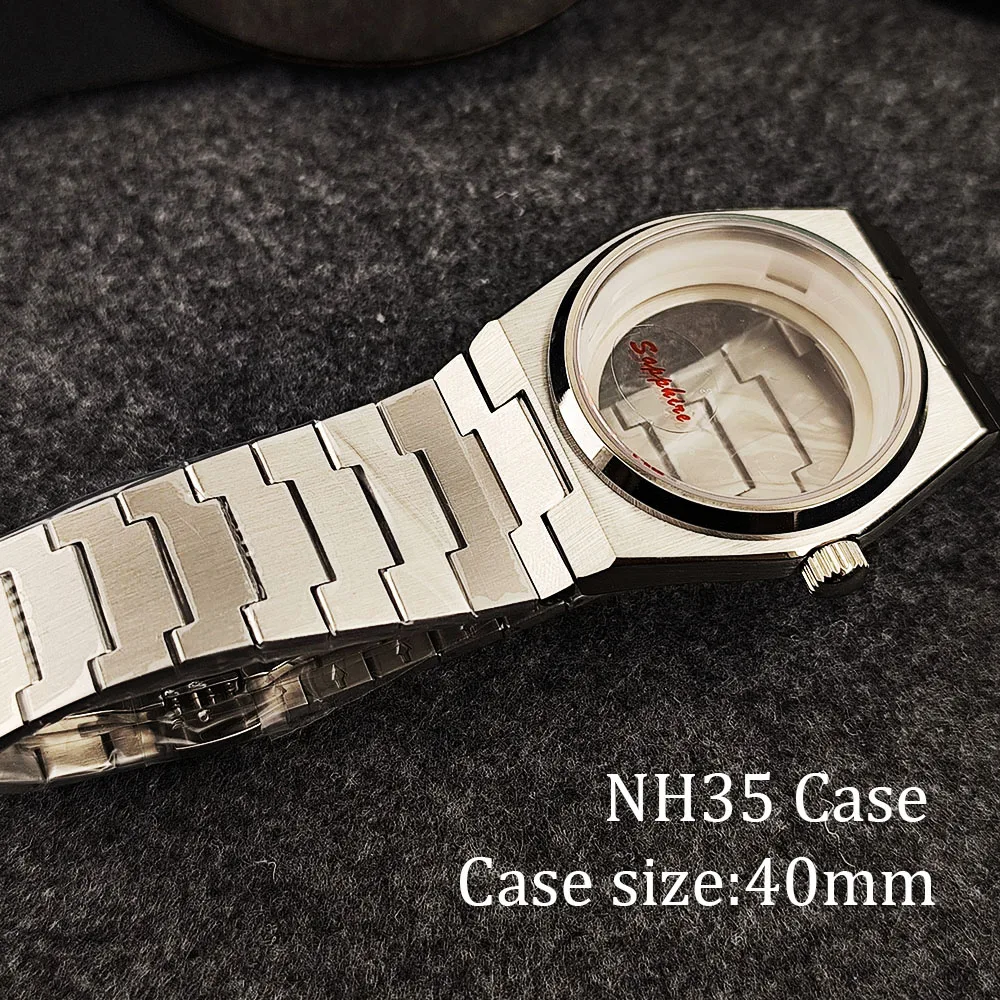 

Горячий корпус NH35, корпус 40 мм, синий световой циферблат, мужские часы, модификация, подходит для часов с механизмом NH35, аксессуары