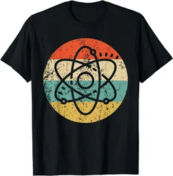 Graphic Birthday Gift  Atom Retro Style Science T-Shirt Men Clothing Streetwear Graphic T Shirts Anime Tshirt Ropa Hombre
