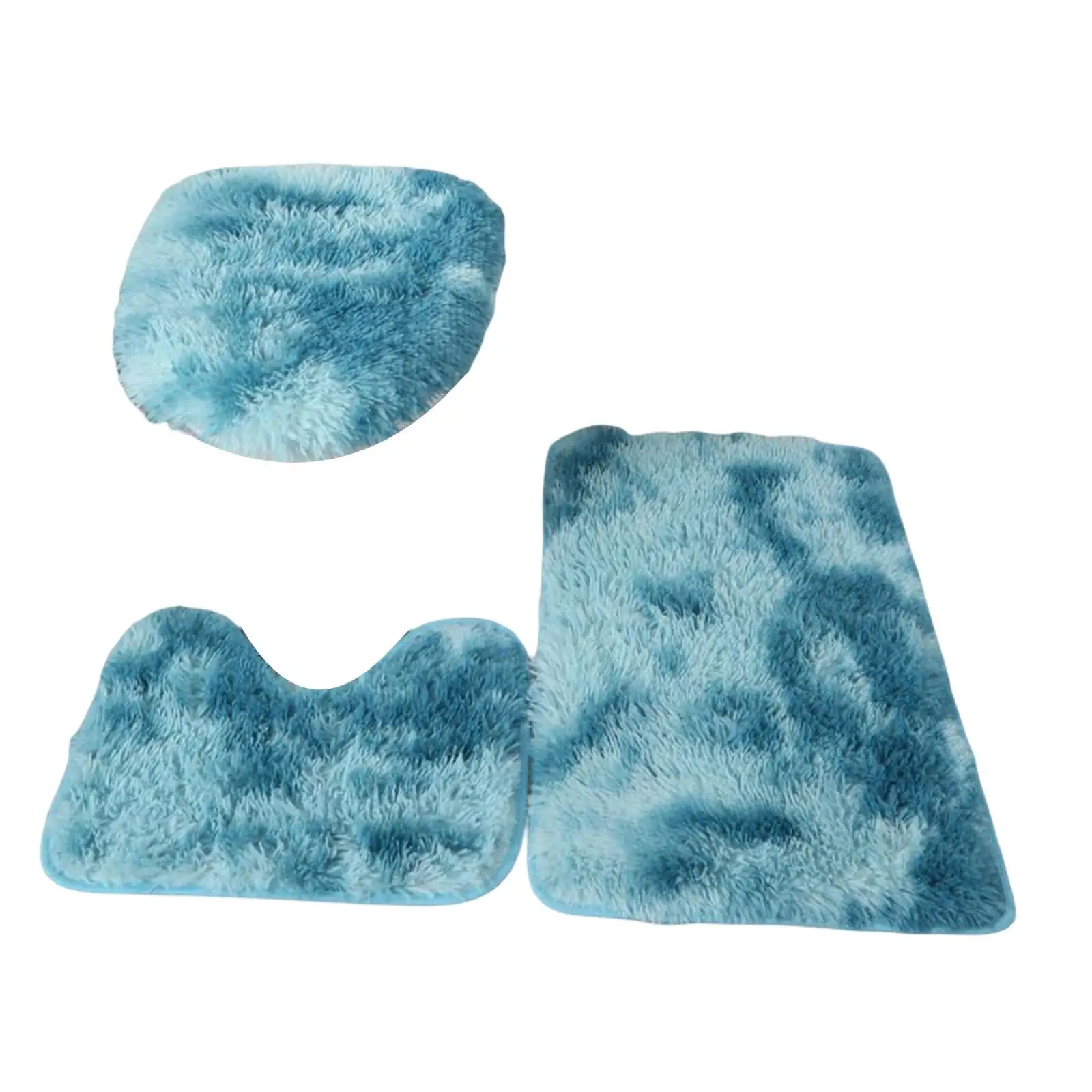 3 Pieces bath Mats Bath Set Toilet Lid Cover for Shower Floors Bathtubs