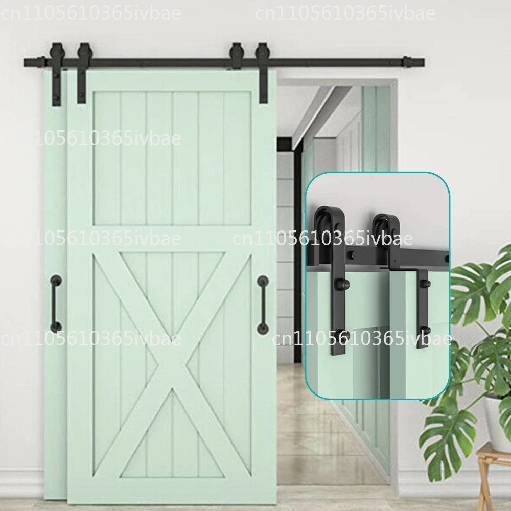 J-Type Roller Rail for Double Door, Barn Door Sliding Hardware Kit, Sliding Door, Suspension Track System